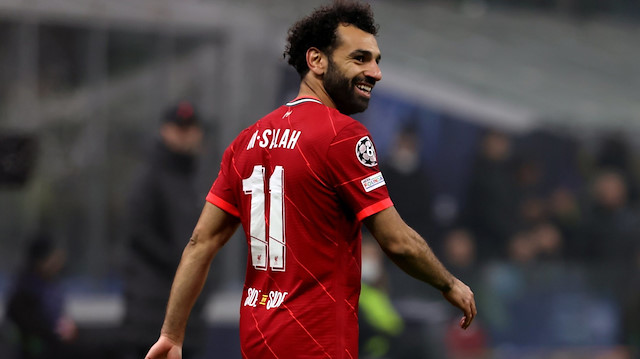 Mohamed Salah'ın Inter'e attığı golden sonra yaşadığı sevinç.