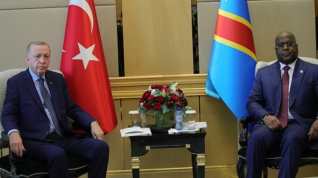 Cumhurbaşkanı Recep Tayyip Erdoğan ve Kongo Demokratik Cumhuriyeti Cumhurbaşkanı Felix Tshisekedi