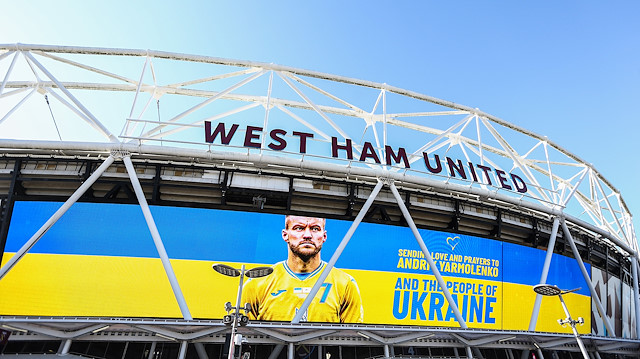 West Ham United Kulübü, Ukrayna'ya destek oldu.
