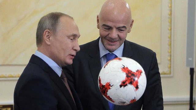 Rusya Devlet Başkanı Vladimir Putin ve FIFA Başkanı Infantino