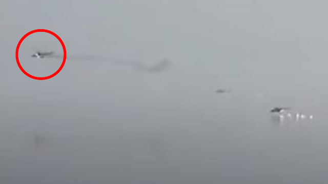 Dumanların yükseldiği helikopterin düşürülme anları ise kameralar tarafından görüntülendi.
