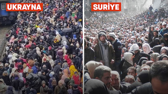 ​ Ukrayna'da çekilen bu fotoğraf Suriye savaşının unutulmayan karesini akıllara getirdi.