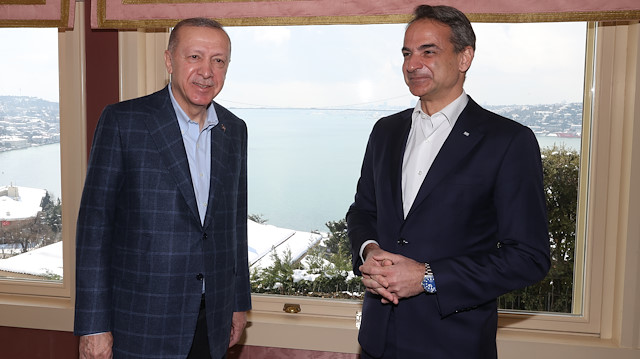 Cumhurbaşkanı Recep Tayyip Erdoğan, Yunanistan Başbakanı Kiryakos Miçotakis’i Vahdettin Köşkü’nde kabul etti.