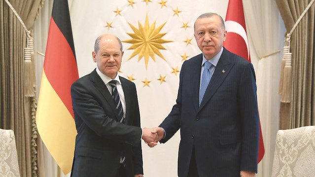 Olaf Scholz-Recep Tayyip Erdoğan
