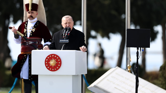 Cumhurbaşkanı Erdoğan Şehitler Abidesi'ndeki törende konuştu. 