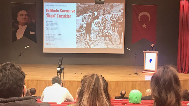 Prof. Dr. Gülşen Sayın, Çanakkale Zaferi etkinliğinde konuştu. 