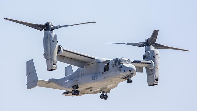Norveç'teki arama kurtarma ekipleri, düşenr Amerikan MV-22 Osprey uçağını arıyor.