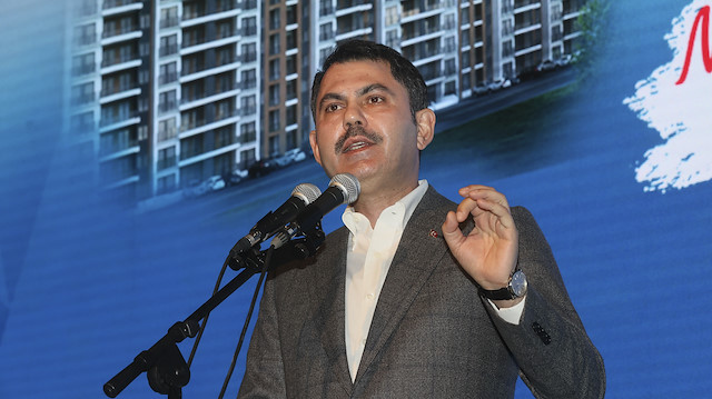 Çevre, Şehircilik ve İklim Değişikliği Bakanı Murat Kurum Mamak'ta 548 konutun kura çekim töreninde konuştu.