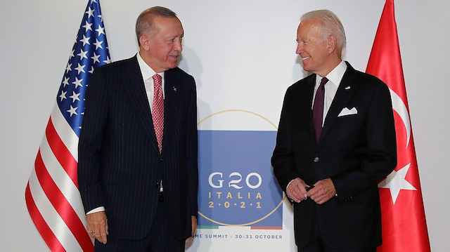 Cumhurbaşkanı Recep Tayyip Erdoğan ile ABD Başkanı Joe Biden