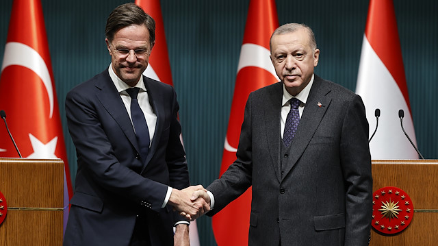 Hollanda Başbakanı Rutte - Cumhurbaşkanı Erdoğan