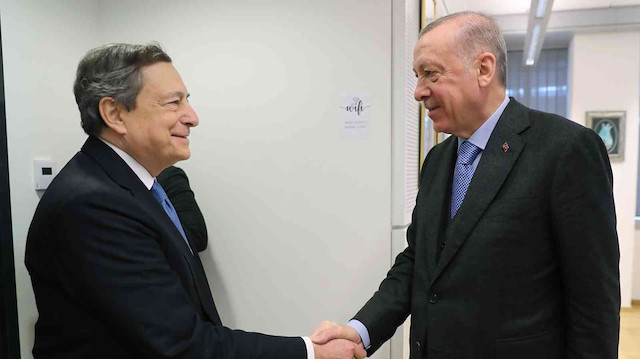 Mario Draghi - Cumhurbaşkanı Erdoğan