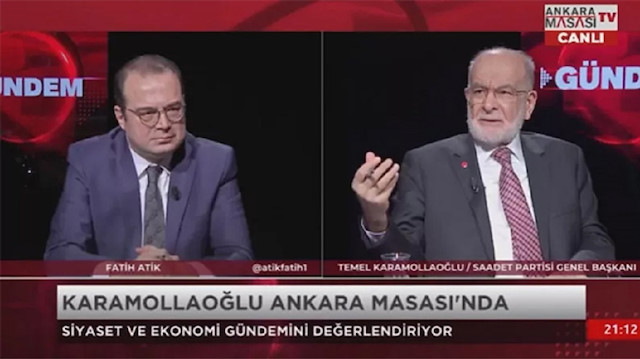 Fatih Atik ve Saadet Partisi Genel Başkanı Temel Karamollaoğlu. 