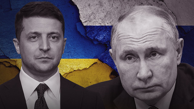 Ukrayna Devlet Başkanı Vladimir Zelenskiy - Rusya Devlet Başkanı Vladimir Putin