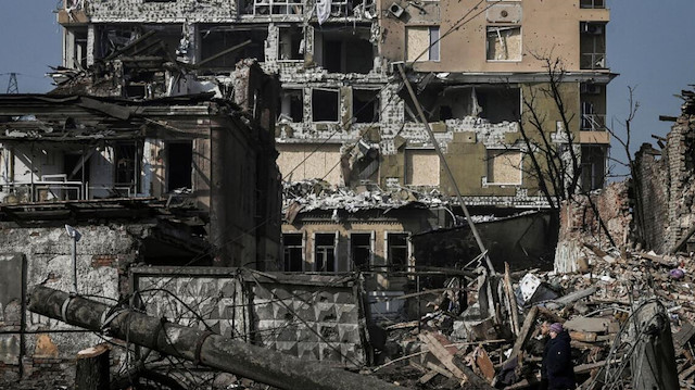 Rusya-Ukrayna savaşının şiddeti Donetsk'teki Volnovaha şehrini harabeye çevirdi.
