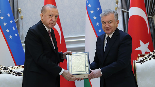 Cumhurbaşkanı Recep Tayyip Erdoğan - Özbekistan Cumhurbaşkanı Şevket Mirziyoyev 