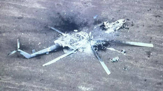 Rusya'nın düşürdüğü iddia edilen uçaktan bir görüntü.