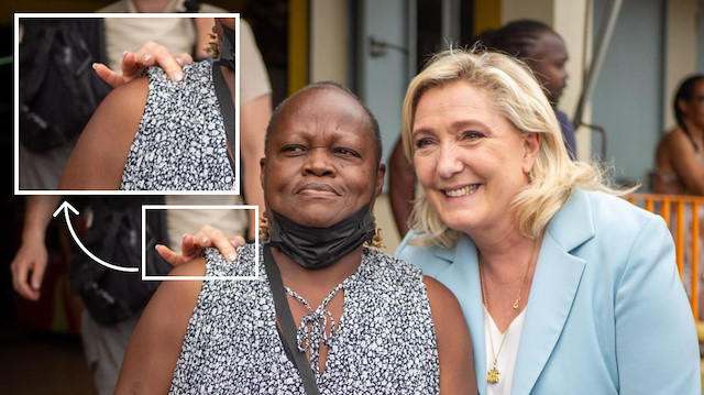 Marine Le Pen'in sosyal medya hesabından paylaştığı fotoğraf.