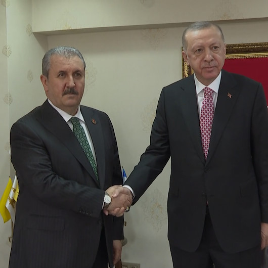 Cumhurbaşkanı Erdoğan BBP Genel Başkanı Mustafa Destici ile görüştü
