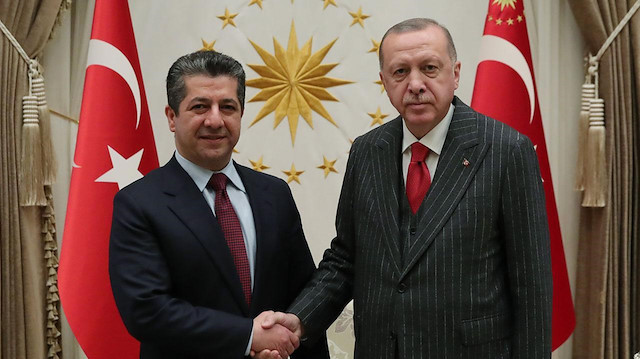 Mesrur Barzani - Cumhurbaşkanı Erdoğan