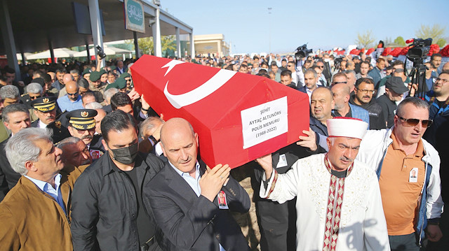 Şehit Özel Harekat Polisi Aytaç Altunörs (33) ise Malatya'da son yolculuğuna uğurlandı.