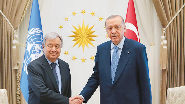 BM Genel Sekreteri Guterres-Cumhurbaşkanı Erdoğan 