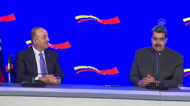 Dışişleri Bakanı Mevlüt Çavuşoğlu ve Venezuela Devlet Başkanı Maduro.
