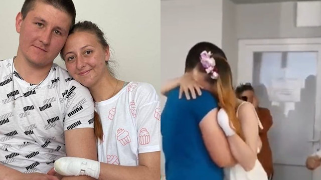 Hemşire Oksana’nın hastanede eşi Viktor ile yaptığı düğün dansı izleyenleri duygulandırdı.