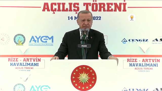 Cumhurbaşkanı Erdoğan Rize-Artvin Havalimanı açılışında konuştu: Dünyada deniz üzerinde yapılan 5 havalimanından 2'si ülkemizde