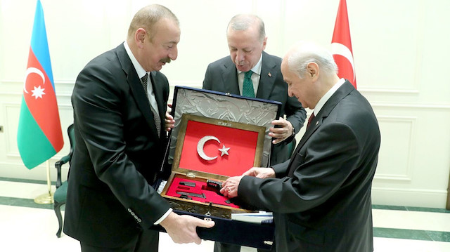 İlham Aliyev - Cumhurbaşkanı Erdoğan - Devlet Bahçeli
