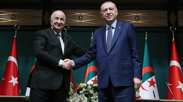 Cumhurbaşkanı Erdoğan ile Cezayirli mevkidaşı