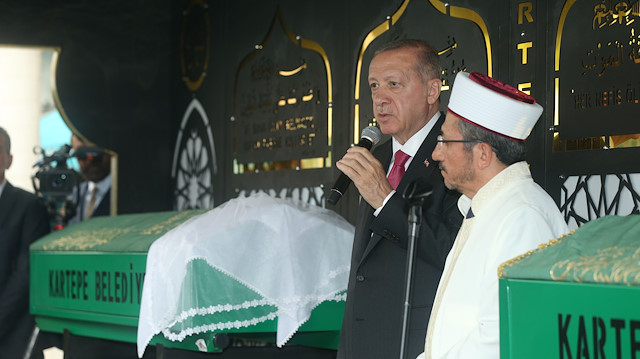 Erdoğan, Sudenaz Akkuş'un cenaze törenine katıldı. 