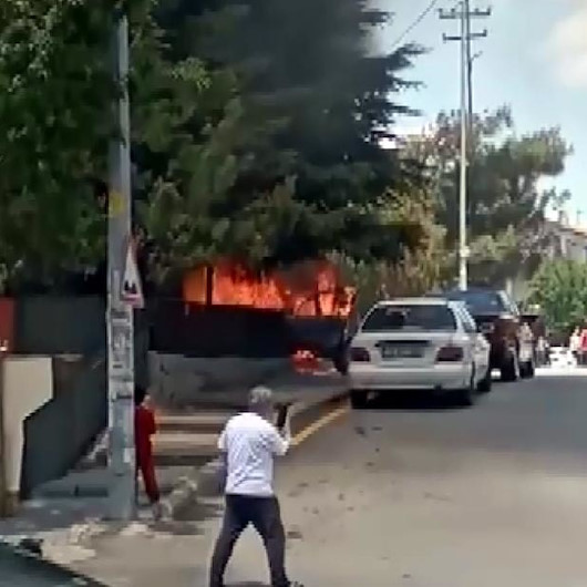 Ankarada alev topuna dönen araç dehşet saçtı