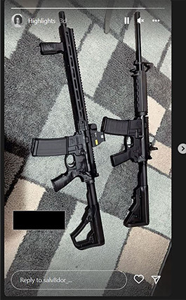 İlkokul katliamından üç gün önce şüpheli Uvalde tetikçisine bağlı bir Instagram hesabında iki AR15 tarzı tüfeğin fotoğrafı ortaya çıktı .