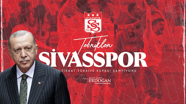 ​Cumhurbaşkanı Erdoğan'dan şampiyon Sivasspor'a tebrik
