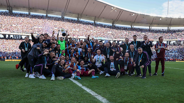 Trabzonspor'un kupa töreninden bir kare