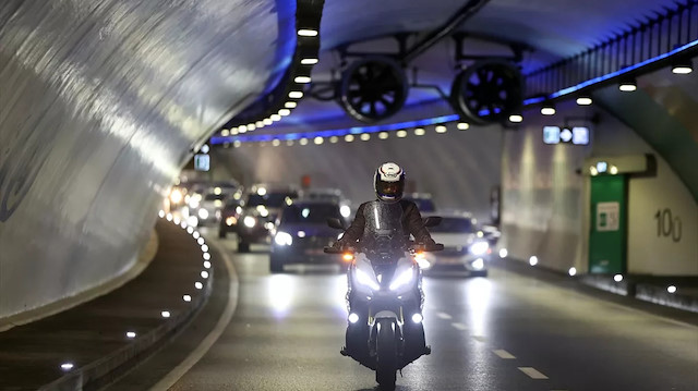 Avrasya Tüneli'nden bir ayda 21 bin motosiklet geçti