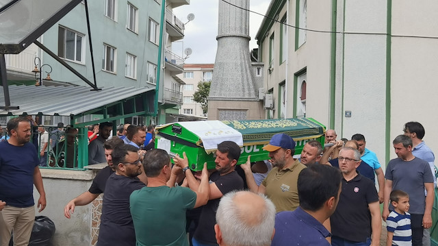 Kazada hayatını kaybeden Hakan Orhan'ın cenazesi.