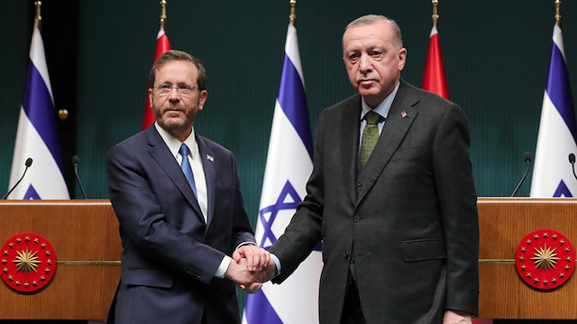 Cumhurbaşkanı Erdoğan ile İsrailli Cumhurbaşkanı Herzog