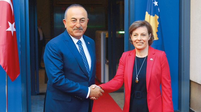 Mevlüt Çavuşoğlu- Kosova Başbakan Yardımcısı ve Dışişleri ve Diaspora Bakanı Donika Gervalla-Schwarz 