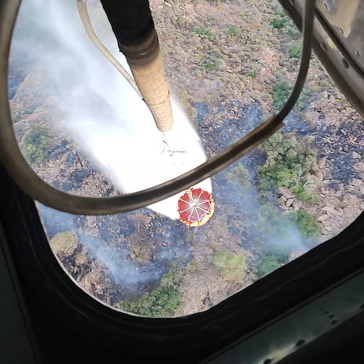 Yeni Şafak yangın helikopterinde