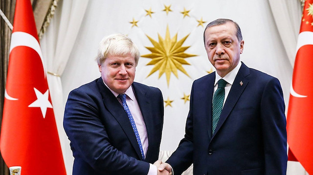 Cumhurbaşkanı Erdoğan İngiltere Başbakanı Johnson ile görüştü. (Arşiv)