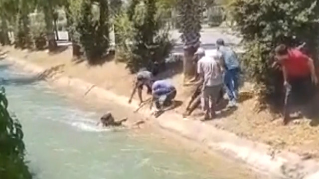 Mersin'de su kanalına düşen çocuğu vatandaşlar kurtardı