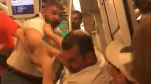 Kadıköy metrosunda alkol kavgası