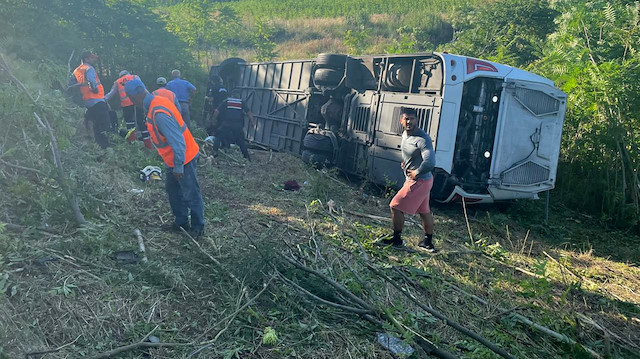 Kırklareli'nde yolcu otobüsü devrildi: Altı kişi hayatını kaybetti