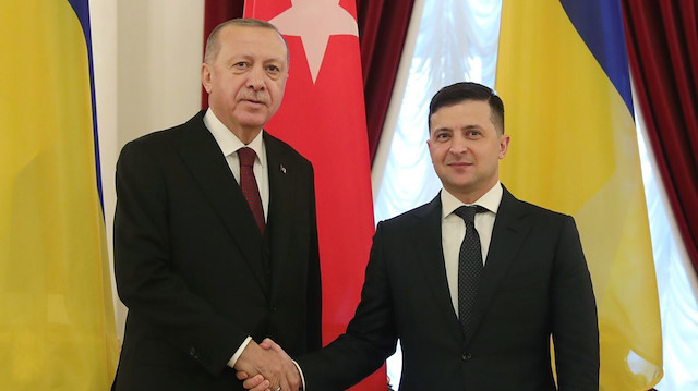 Cumhurbaşkanı Erdoğan ile Ukrayna Devlet Başkanı Zelenskiy