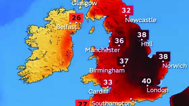 İngiltere, tarihinin en sıcak günlerini yaşıyor.