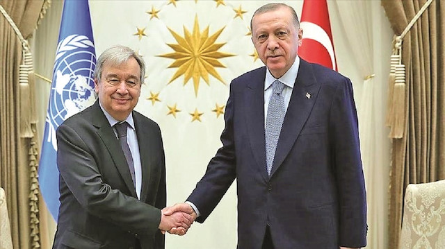 Antonio Guterres-Recep Tayyip Erdoğan