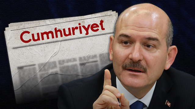 Bakan Soylu'dan Cumhuriyet Gazetesi'ne tepki