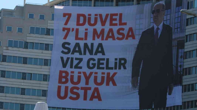 Kayseri’den Cumhurbaşkanı Erdoğan’a anlamlı pankart.