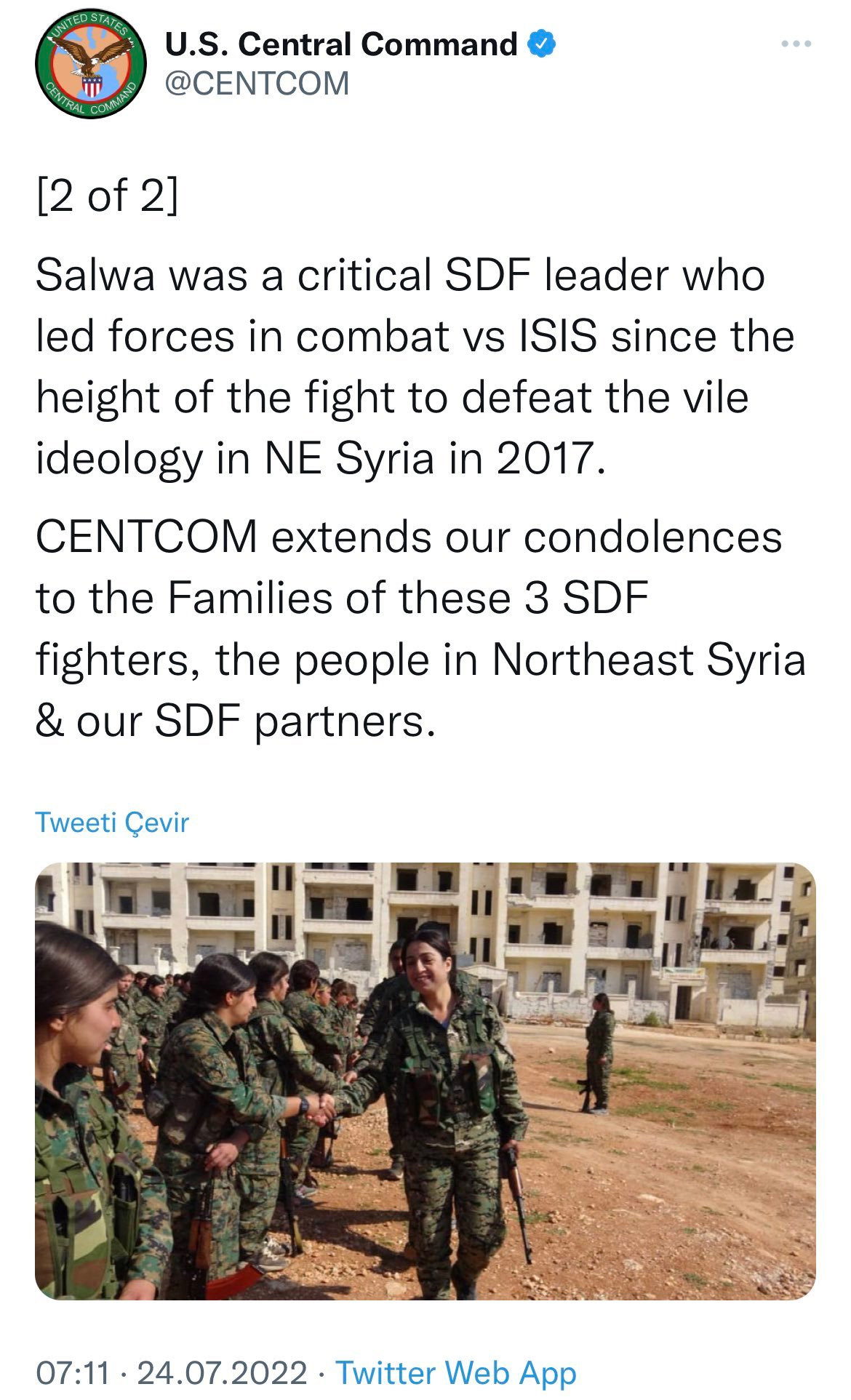 PKK'ya destek veren ABD'den bir skandal daha! Öldürülen teröristlere taziye mesajı yayınladı